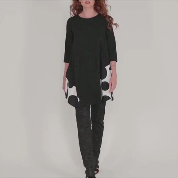 Urban by Alembika trapeze top tunic dress Black and white size 5= 14/16 - Picture 6 of 9